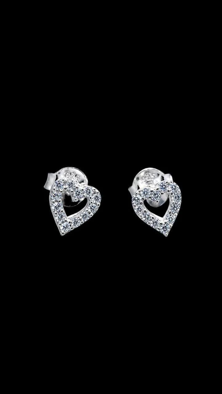 Arete Corazón Pavé