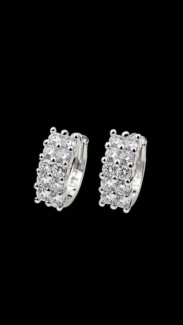 Aretes Huggie Plateadas
