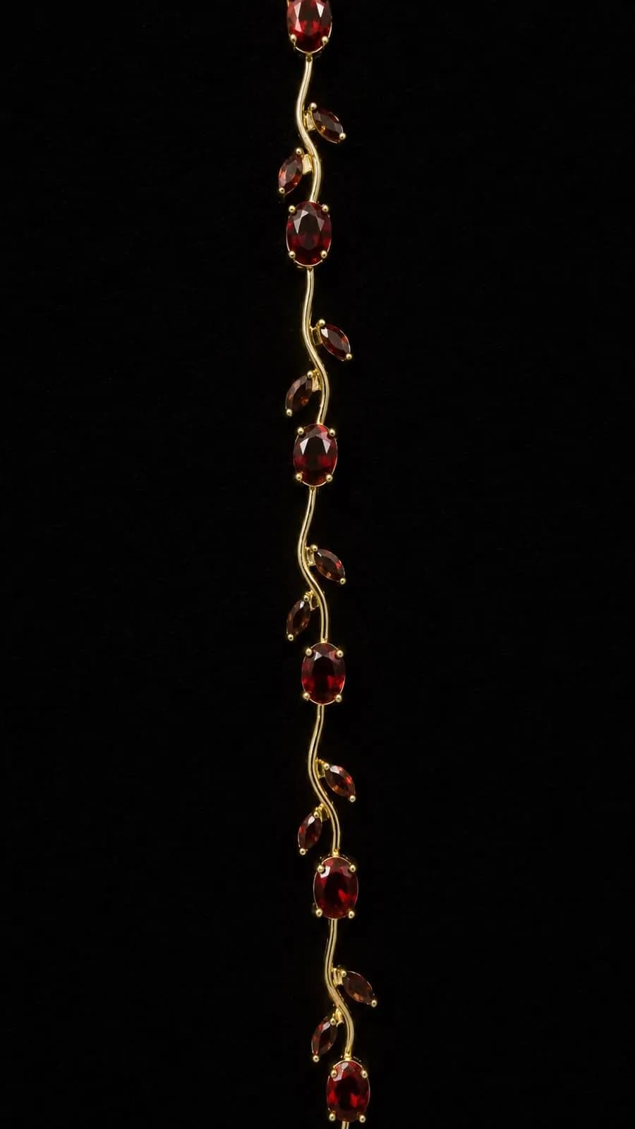 Pulsera Flora Rubí Rojo