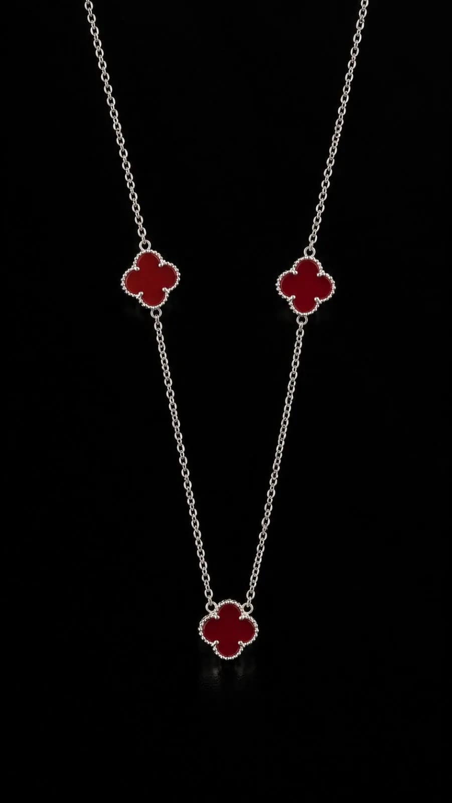 Collar de Trébol Rubí